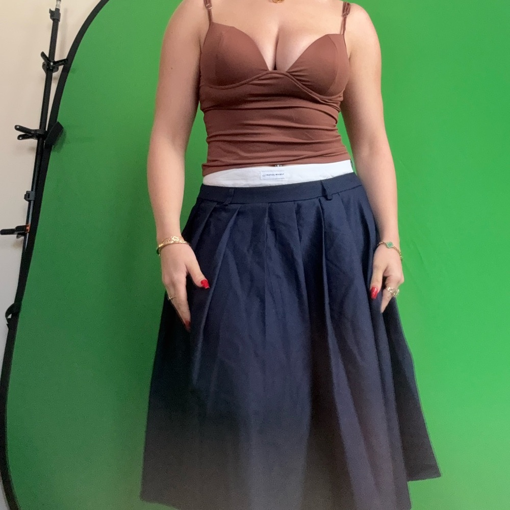 Brown Ruched Tank Top